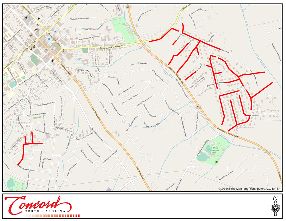 Map of 2022 CIPP Lining Project, City of Concord Map of 2022 CIPP Lining Project, City of Concord